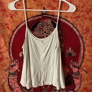 White button down tank top